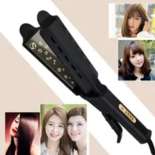 Профессиональный Выпрямитель для волос, керамический турмалиновый ионный плоский утюжок для выпрямления волос, паровой выпрямитель для волос, инструмент для укладки