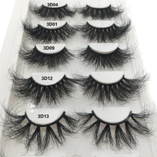 Норковые ресницы 25 мм 3D норковые ресницы для наращивания макияж натуральные накладные ресницы пушистые грязные ресницы для наращивания накладные ресницы