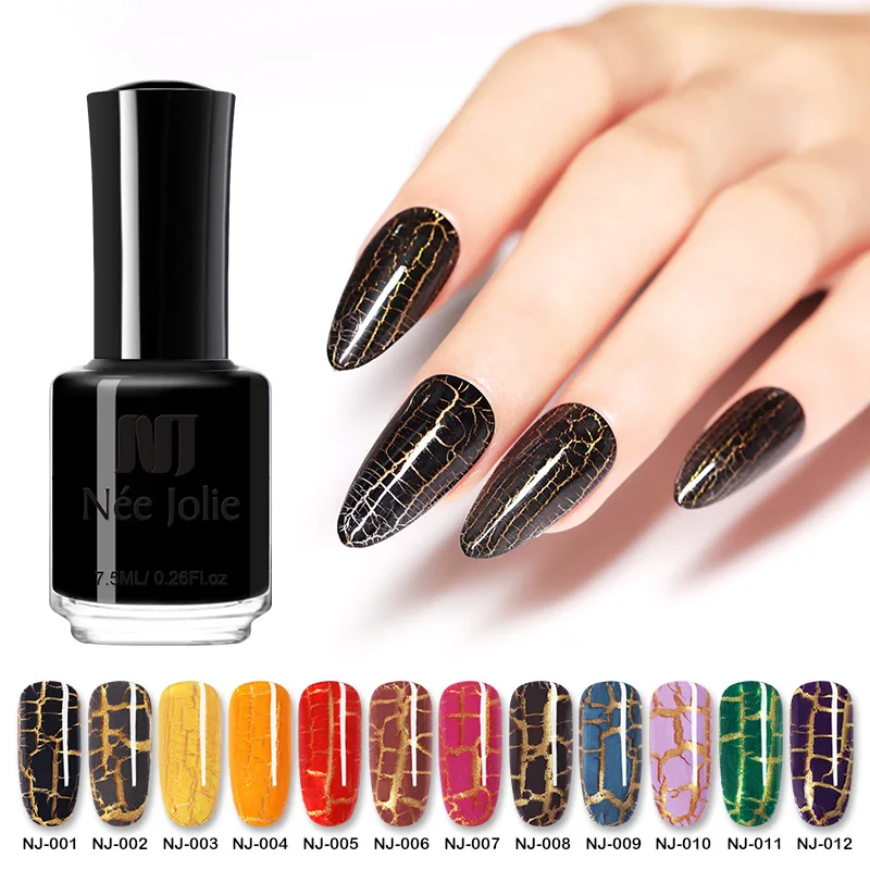 Nee Jolie 7 5ml Soak Off Crackle Nail Polish Perfect Cracking Nail Varnish Quick Dry Diy Beauty Nail Art Tools Nail Polish Aliexpress
