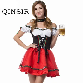 

Hot Sale German Oktoberfest Wench Dirndl Costume Adult Beer Maid Heidi Fancy Dress Cosplay Carnival Party Uniforms