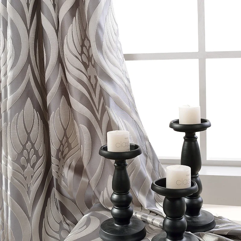 

Modern Simple European Style New High Precision Jacquard Curtains for Living Room and Bedrooms Blackout Curtains