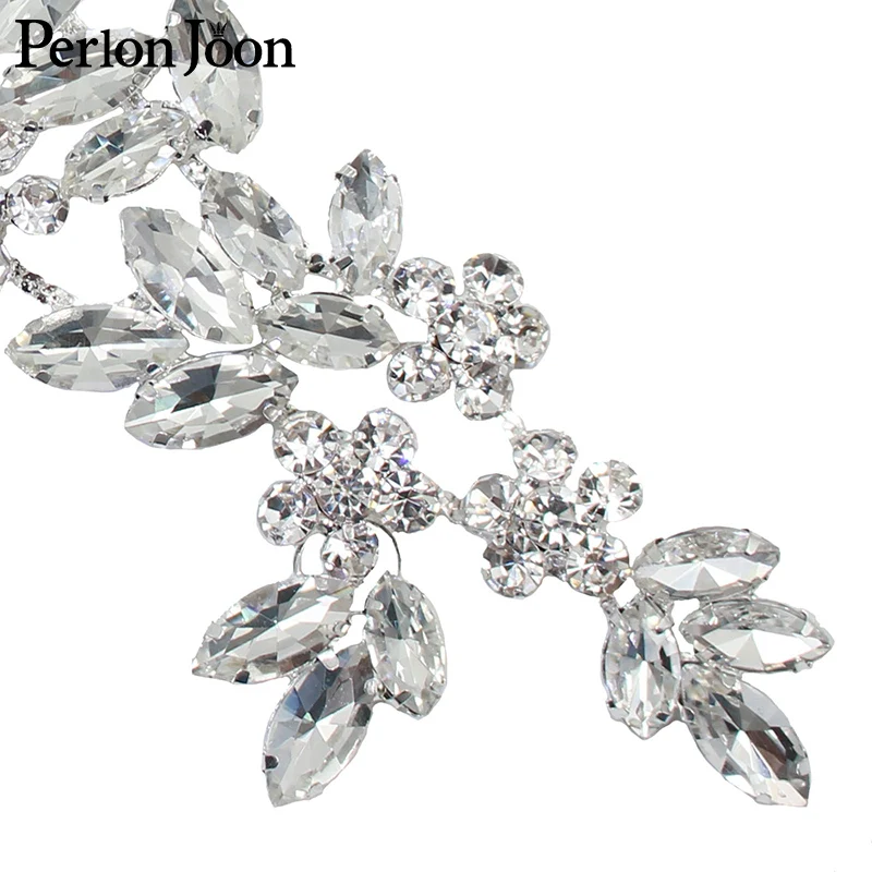 Ab Crystal rhinestone applique Welding flower patch sew on Wedding dress sleeves accessories