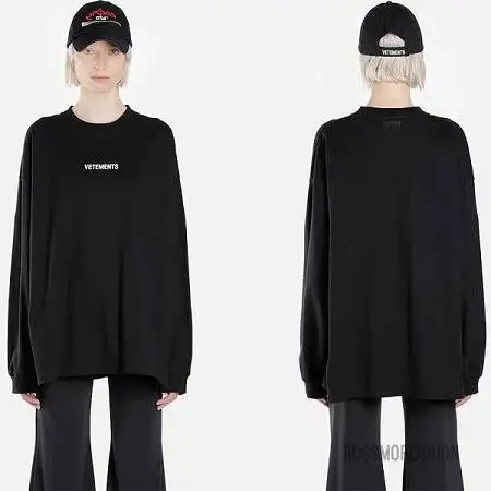 VETEMENTS футболки с длинными рукавами kanye west повседневные Забавные футболки для мужчин и женщин уличная одежда в стиле хип-хоп vetements fog футболки