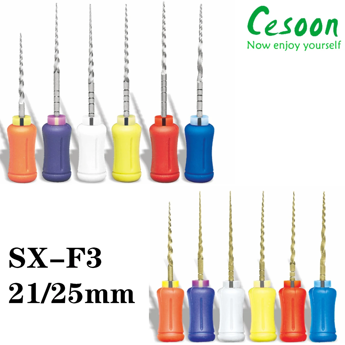 

Cesoon 6Pcs/Kit Dental Endodontics NiTi Hand Use Super Rotary Files SX-F3 21/25mm Endo Root Canal File Dentistry Lab Instrument