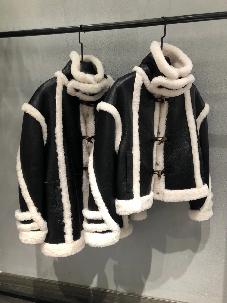 

Women Windproof Thick Warm real fur suede one pieces Long Coats Jackets Streetwear q09