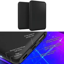 Мобильный Банк питания зарядное устройство для телефона power Bank 5000 мАч поддержка чтения карт TF(шифрование) Функция Поддержка мобильного хранения