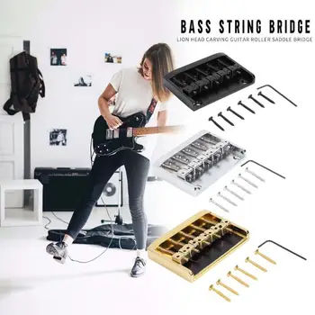 

5 Strings Bass Bridge with 6 Screws Fashionable for Bass Guitar Musical Instrument Accessories Necessary Guitar Supplies