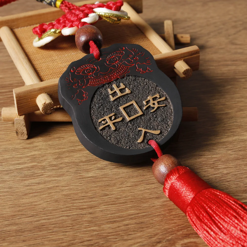 

Access Protective Talisman Automobile Hanging Ornament Carbon Carving Handmade Pendant Concentration High-Grade Car Hanging Rear