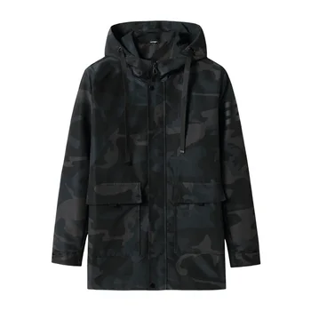 

Autumn Large Size Men Fat Jacket Loose Medium Length Money Windbreaker Plus Fat plus Size Tide Fat Man Coat