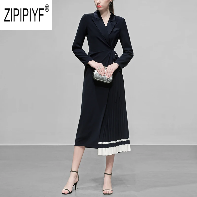 2019 осень зима Подиум модные женские платья бандаж бандажный дизайн футболка с