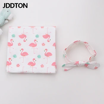 

JDDTON New Baby Blankets Single-layer Cotton Cartoon Quilt Baby Sheets Multipurpos Cover Blanket Baby Cushion Headband Set BE145