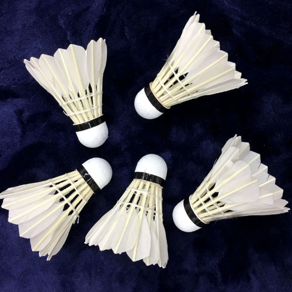 12Pcs White Feather Badminton Ball Shuttlecocks Sport Training Game #4R01 (4)