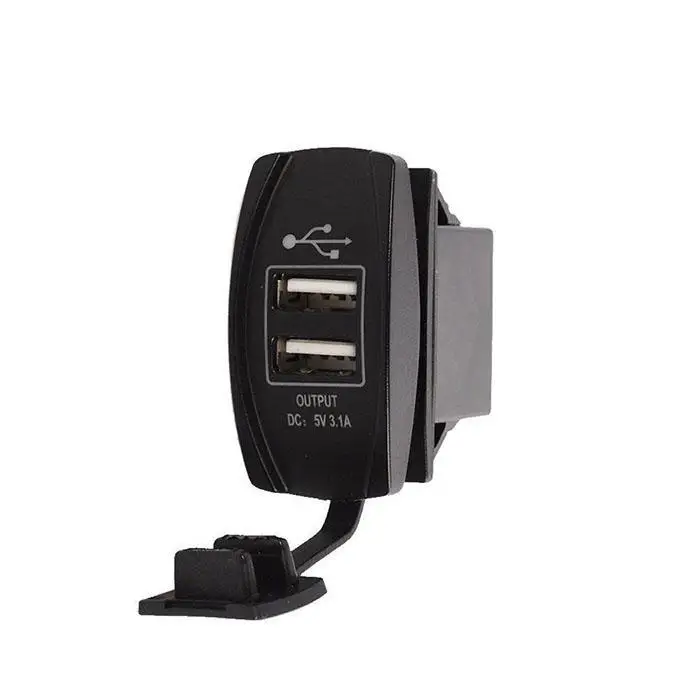 Двойной зарядное устройство USB с цифровым дисплеем Автомобильный адаптер для зарядки мобильного телефона для портов 12 В/24 в разъем питания