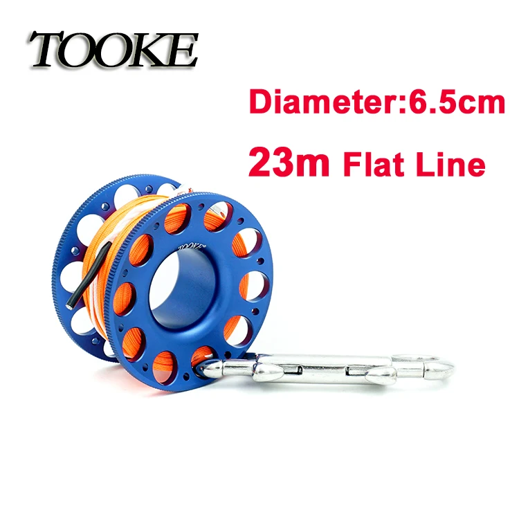 TOOKE 4色铝合金线轮2mm 蓝色桔线23m TG739BLan23