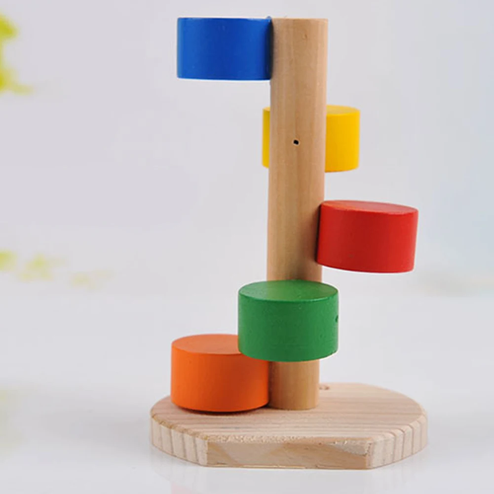 Игрушка для домашних животных, цветная, поворотная, случайный цвет, Нетоксичная лестница, новинка, деревянная, для рукоделия, молярное масштабирование, Веселый игровой мост, животное