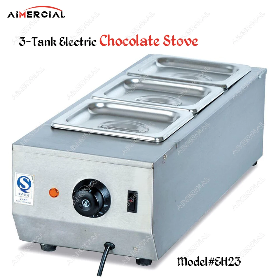 EH22/EH23/EH24 2/3/4 tanks electric chocolate stove stainless steel chocolate melting pot Ice Cream Stove Milk Warmer Machine