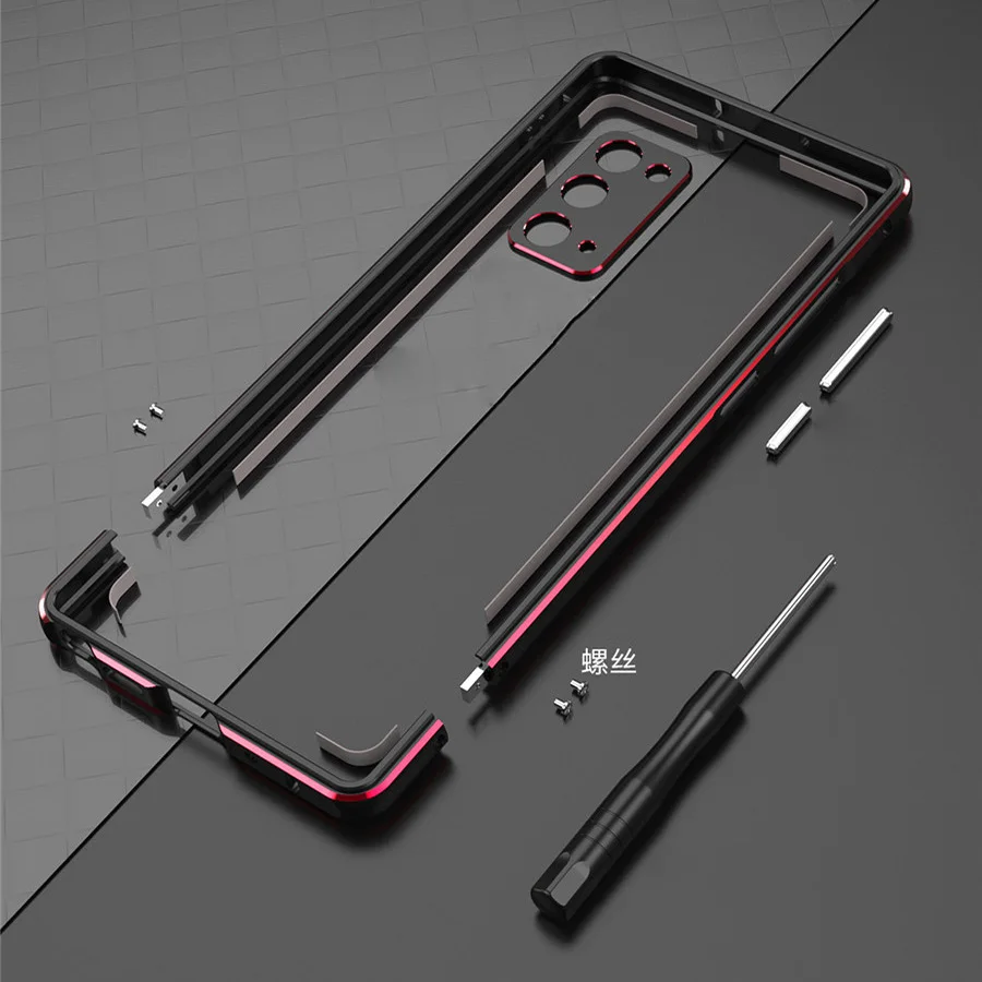 For Samsung Galaxy Note 20 /Note 20 Ultra Aluminum metal bumper Frame Slim Cover phone case+ carmera Protector