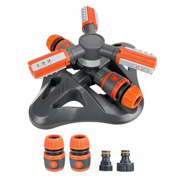 

Garden Sprinkler Lawn Irrigation Drip ABS Garden Sprinklers 3 Arms Nozzles Watering Grass Lawn Rotary Irrigation Tool