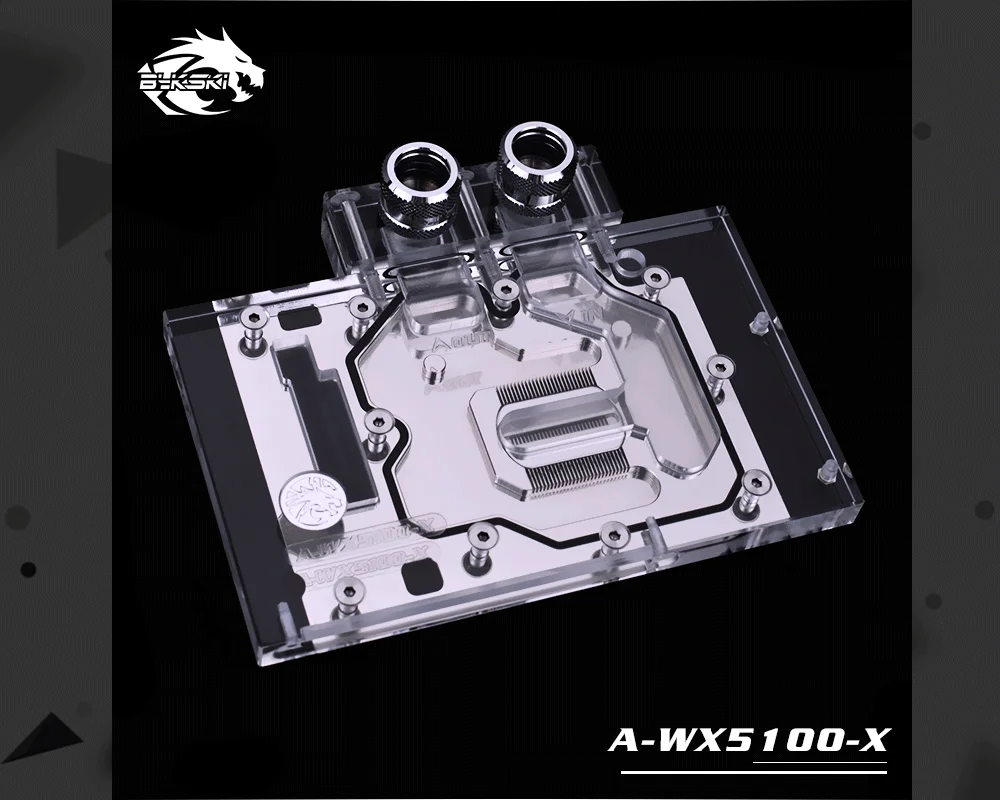 Bykski A-WX5100-X, полное покрытие видеокарты водяного охлаждения блок, RBW системы освещения, для AMD Radeon Pro WX 5100 8 Гб