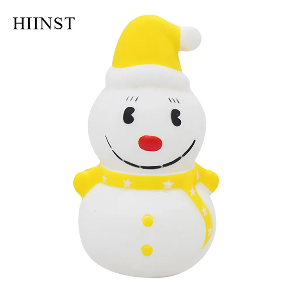 HIINST Christmas Toys Cartoon Soft Snowman Stress Squeeze Scented Slow Rising Scented Toy Adult Stress Relieves Realistic Toys