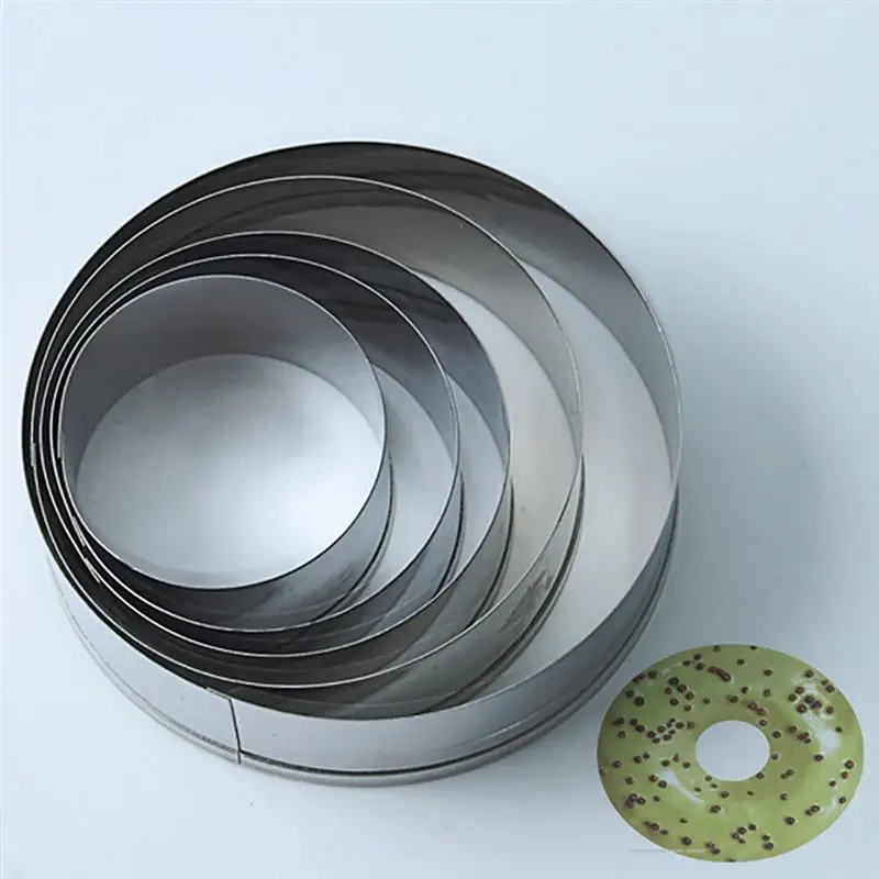 5PCS Cake Ring Assorted Size Stainless Steel Cake Mold Pastry Ring For