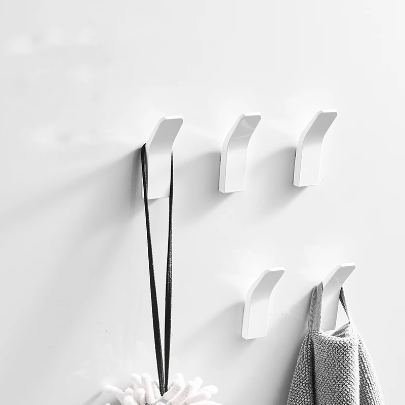 Self Adhesive Home bathroom Wall Door Hook Key Rack Kitchen Towel Hanger Aluminum 3 colors hook | Дом и сад