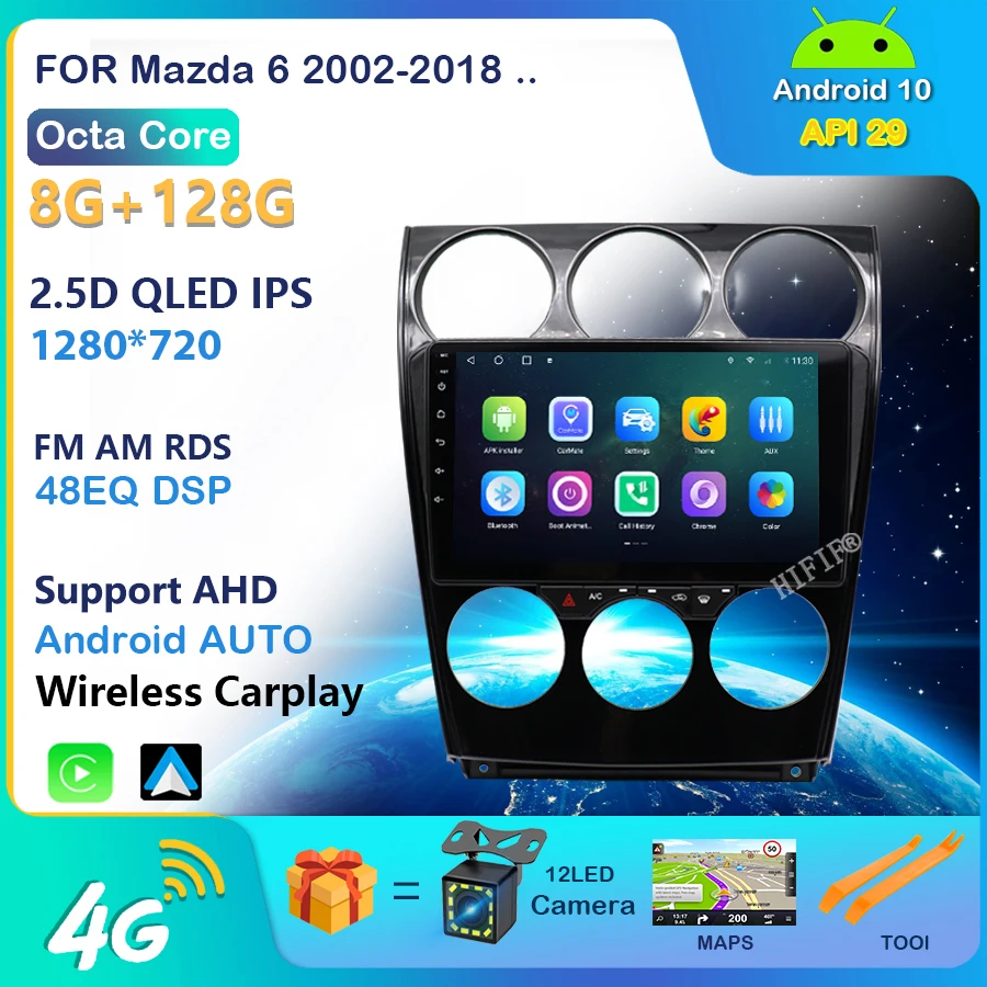 Автомобильный мультимедийный проигрыватель Android для Mazda 6 2002 2003 2004 2005 2006 2007 2008 2009