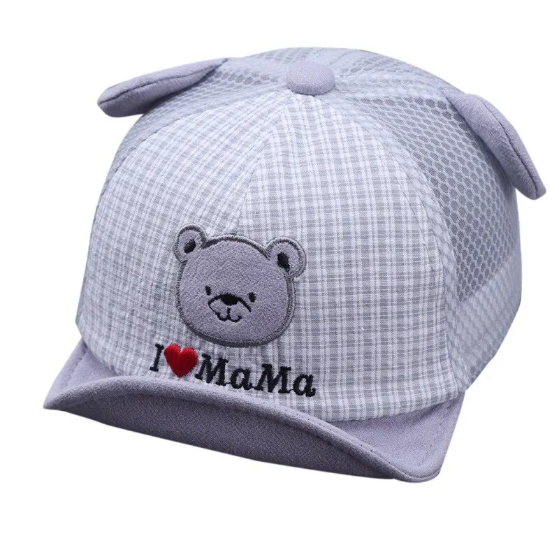 Cute Baby Hats Hat Baseball Cap Peak Print Boys casquette 0-16M Kids Bear enfant Girls Baby Embroidery Sunhat - Цвет: VS0917H