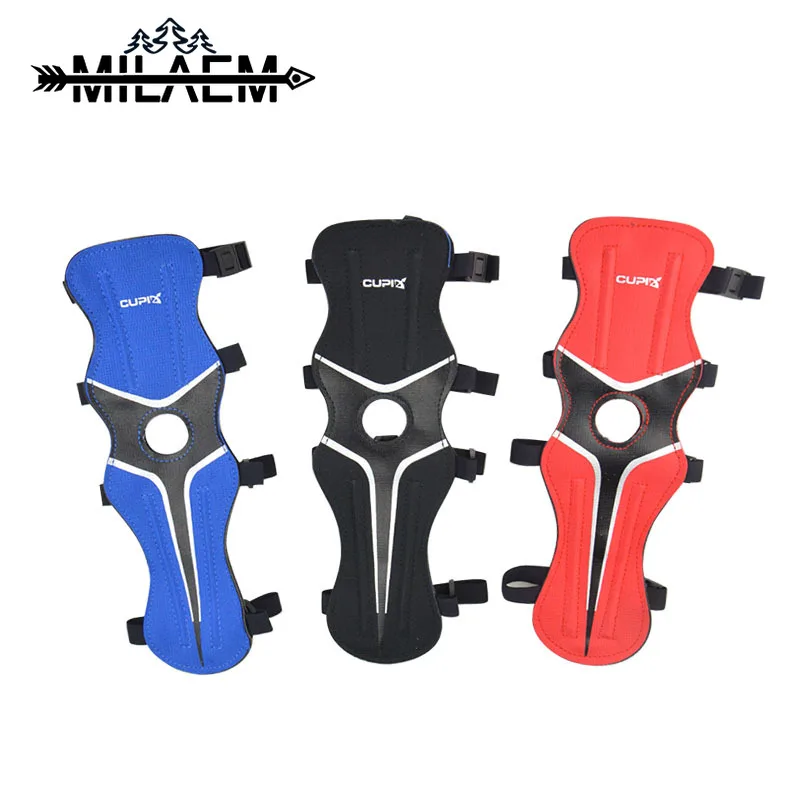 

1set Archery 4 Strap Arm guard 600D Nylon Protector Gear Durable Use Arm Protection Shooting Hunting Accessories Outdoor Sports