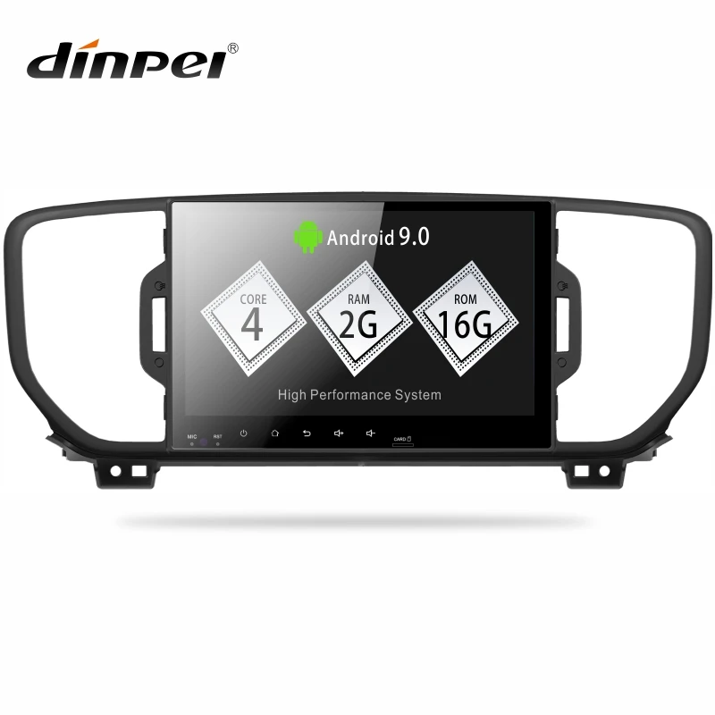 Dinpei 9 &quotAndroid 0 Автомобильный gps Радио мультимедийный плеер для KIA sportage 2016 2017 KX5