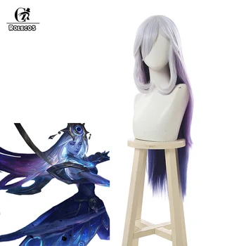 

ROLECOS Game LOL Lux Cosplay Wig LOL Cosmic Lux Cosplay Wig Long Hair Headwear 80cm Synthetic Hair for Women