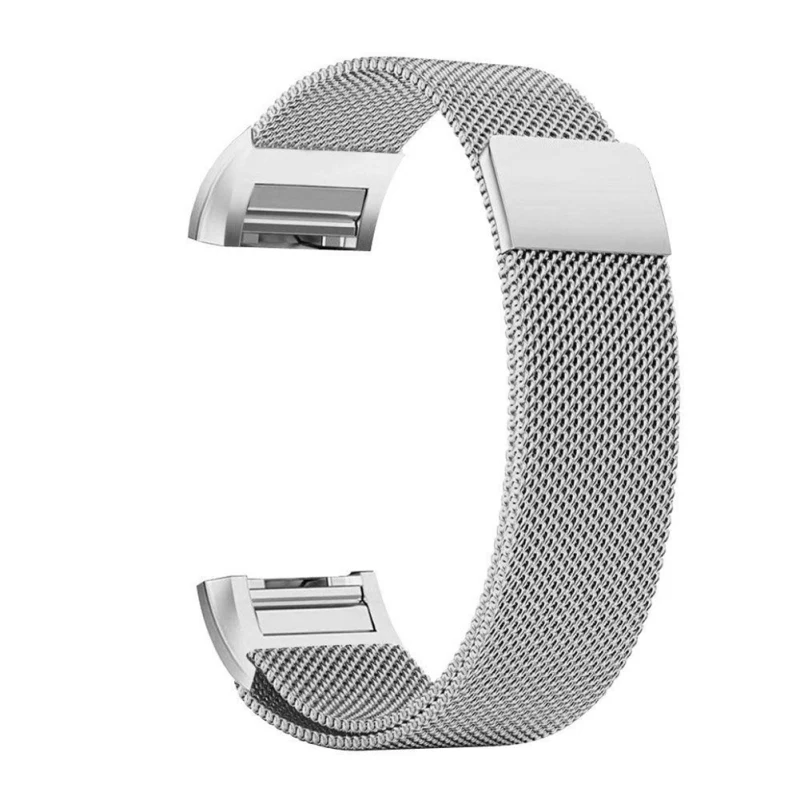 SILVER Для Fitbit Charge 2 Смарт-часы ремешок для часов из нержавеющей стали Icone спортивный сменный ремешок для часов - Цвет ремешка: SILVER