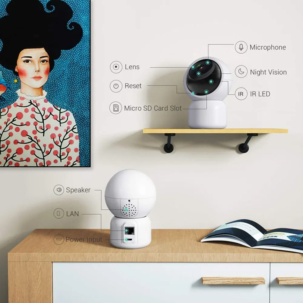1080P домашняя IP камера безопасности Беспроводная умная WiFi Wi Fi наблюдения детский