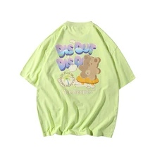 

GlacialWhale Man's Green T-shirt Men 2021 Oversized Anime Cotton Hip Hop Japanese Streetwear Harajuku Tshirt Male T Shirt Men