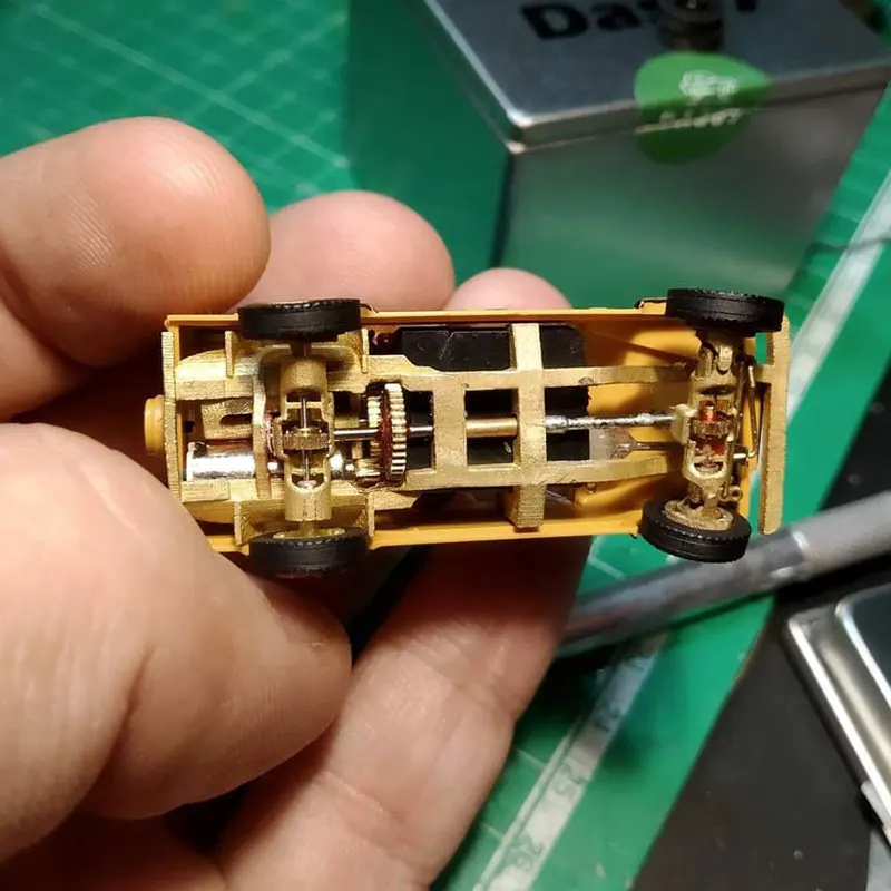 Dasmikro Das87 HO 1/87 4x4 Шасси DIY Стандартный версия комплекта с 3D печатных D110 тела и двигатель