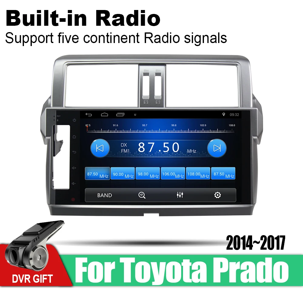 Автомобильный мультимедийный плеер ZaiXi с gps для Toyota Land Cruiser Prado 150 2014 ~ 2017 навигацией