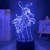 Аниме Waifu Mai Sakurajima светодиодный ночник для спальни Декор Mai светильник подарок для друга Sakurajima Bunny Girl Светодиодная лампа Аниме подарок ► Фото 3/6