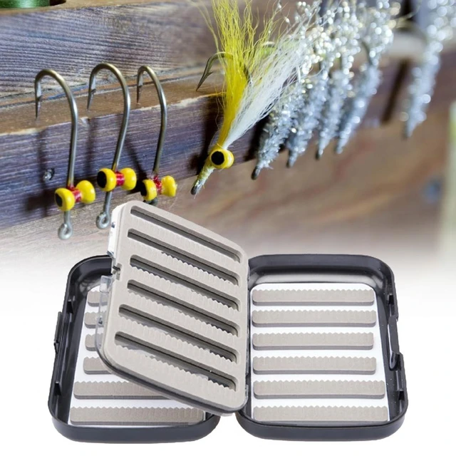 Pe Double-layer Sponge Cushion Outdoor Fishing Gear Bait Fly Hook Case Lure  Storage Box - Fishing Tools - AliExpress