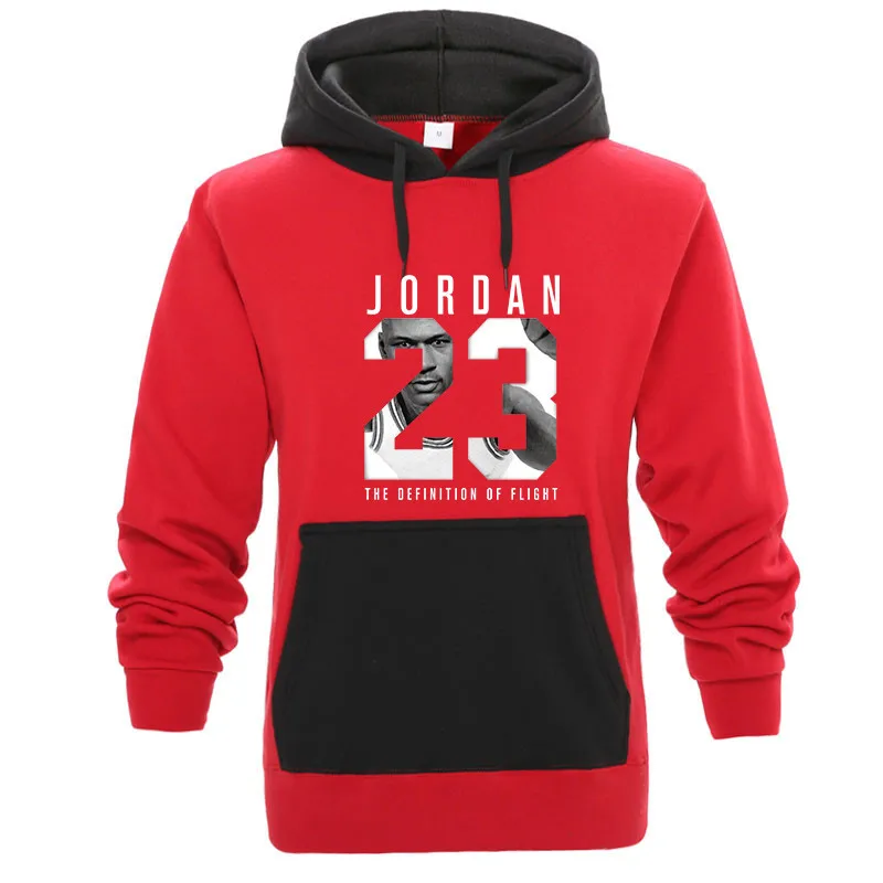 2 Брендовая мужская Толстовка контрастного цвета с длинным рукавом JORDAN 23 с капюшоном, мужская толстовка с капюшоном, спортивный костюм, пальто, повседневная спортивная одежда, толстовки - Цвет: 2