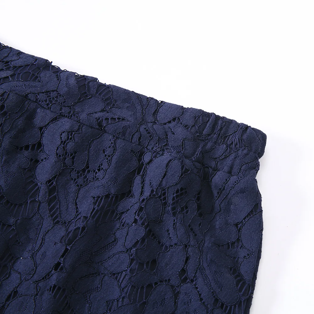 Юбка с перекрестной каймой для Amazon-Slim Fit, кружевная юбка, Однотонная юбка с высокой талией в европейском и американском стиле