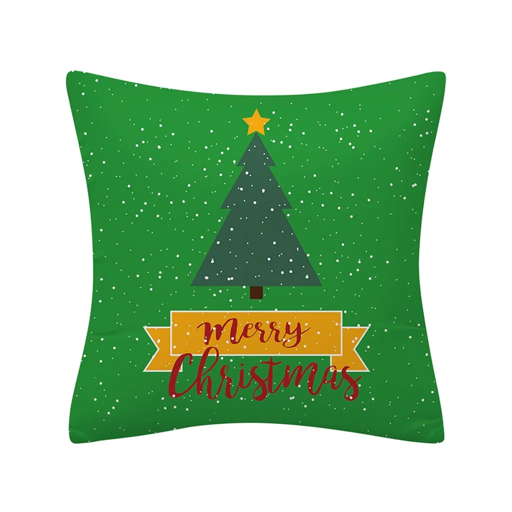 Рождественский Санта Клаус Рождественский Чехол на подушку автомобиля домашний диван декоративная наволочка с блестками лося плюшевая подушка чехол# YL1