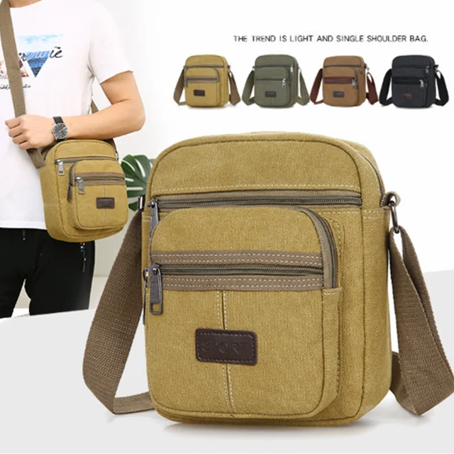 Bolso de hombro a cuadros informal para hombre, bandolera deportiva de  cuero, bolso cuadrado pequeño JAMW Sencillez