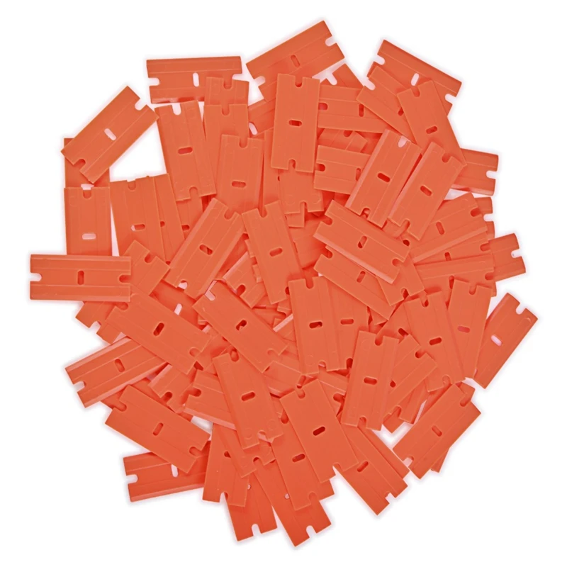 

100Pcs Double Edged Blade Auto Glass Cleaning Razor Scraper Foil Film Wrapping Squeegee Vinyl Car Wrap Sticker Accessories