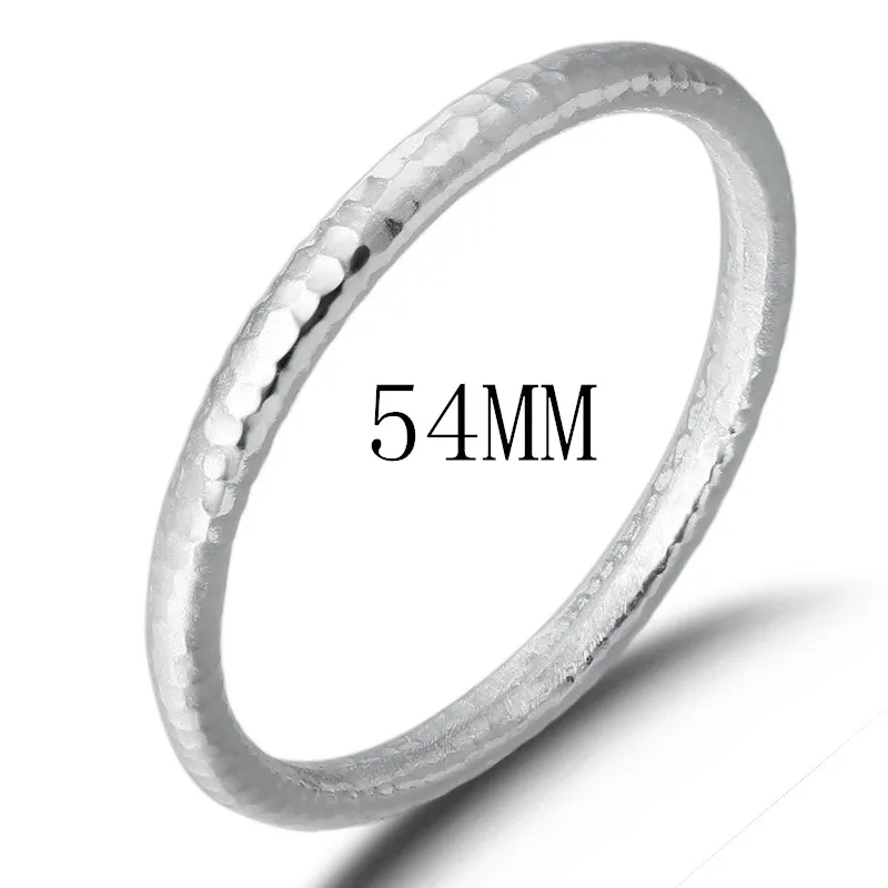 54MM Подлинные 925 пробы серебряные ювелирные изделия простой модный браслет с волной ручной работы ювелирные изделия для женщин элегантные ювелирные изделия - Цвет камня: 54MM