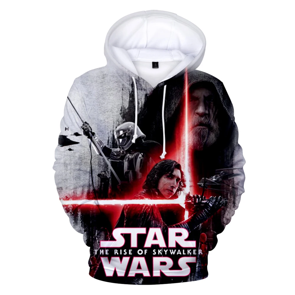 В стиле «хип-хоп» со звездами толстовки Star Wars 3D принт рост Скайуокера; Детский свитшот; взрослые Пуловер с рисунками из мультфильмов Для мужчин Для женщин подростков в уличном стиле