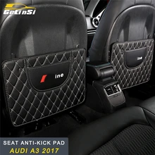 GELINSI для Audi A3- защита для спинки сиденья, кожаный чехол, автомобильный анти-удар, коврик, аксессуары для интерьера