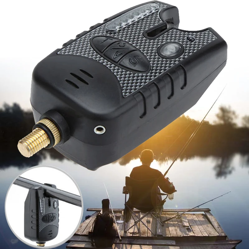 Annunciator пчеловод 9*4*4 см черный спортивный водонепроницаемый сигнализатор укуса рыбалка Регулируемый звук Открытый ABS чувствительность рыбы тон громкости