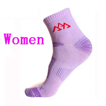 Purple-Women Носки для велоспорта Женские Мужские дышащие спортивные носки велосипедные носки для гонок на открытом воздухе - Цвет: Purple-Women