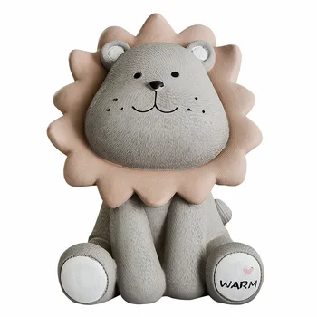 

Nordic Style Lion Piggy Bank Large Boy Child Bedroom Decoration Creative Personality Cute Piggy Bank Decoration DD6MB