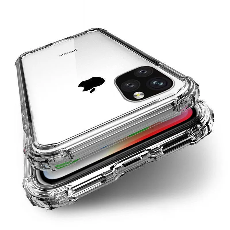 Суперзащитный чехол для IPhone 11 Pro Max четыре угла усиленный прозрачный силиконовый X